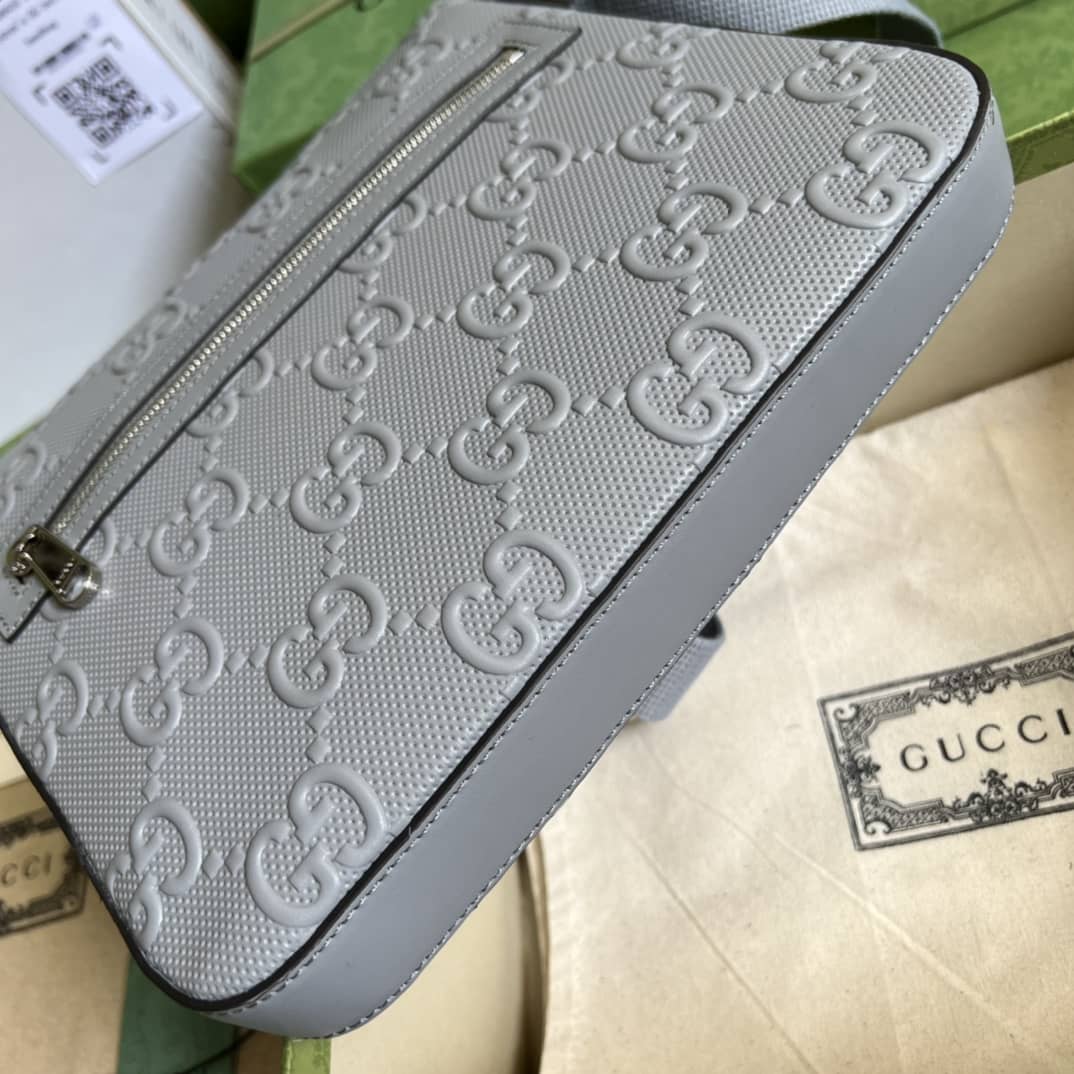 Gvc*1 GG Signature Leather Messenger Bag 406410 Replica