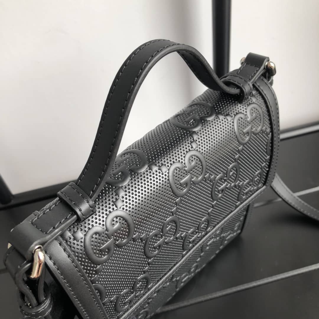 Gvc*1 Mens GG Embossed Messenger Bag Replica 625782