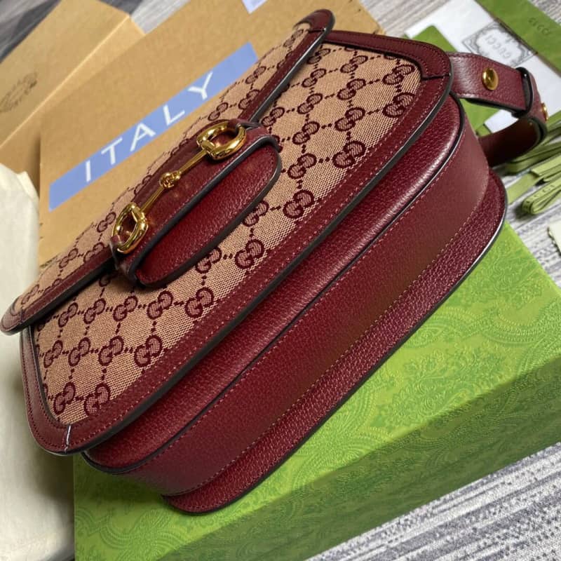 Gvc*1 Horsebit 1955 Shoulder Bag Replica Red 602204