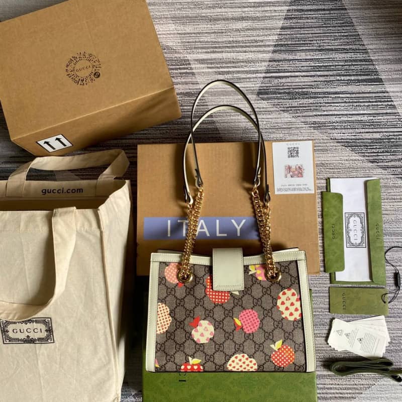 Gvc*1 Padlock Small GG Svp*me Canvas Shoulder Bag Replica Brown 498156