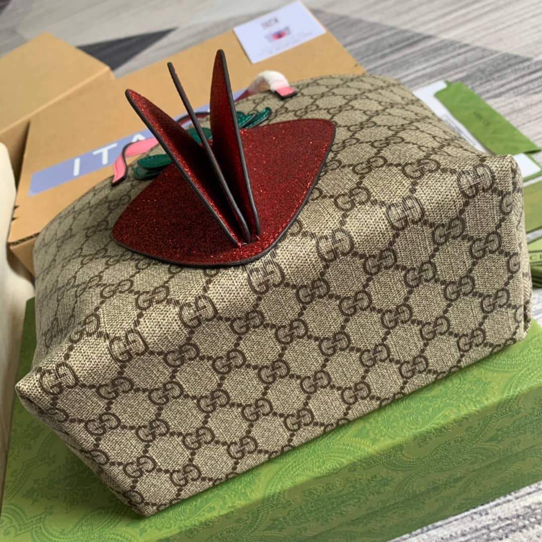 Gvc*1 Children GG Tote With Pineapple Bag Replica Red 580840