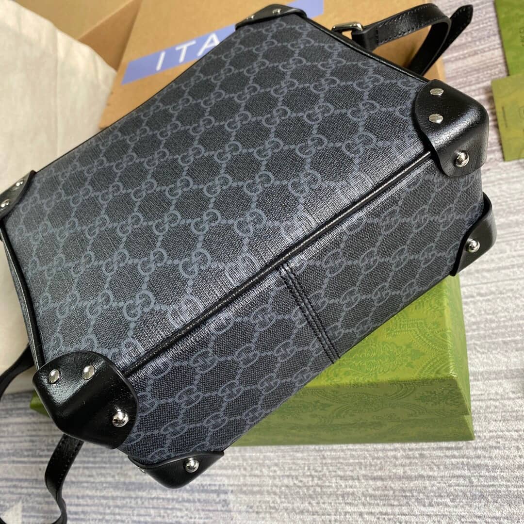 Gvc*1 GG Svp*me Leather Shoulder Bag Replica Blue 626363