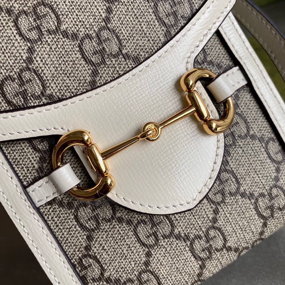 Gvc*1 Horsebit 1955 Mini Bag Brown White 625615 Replica