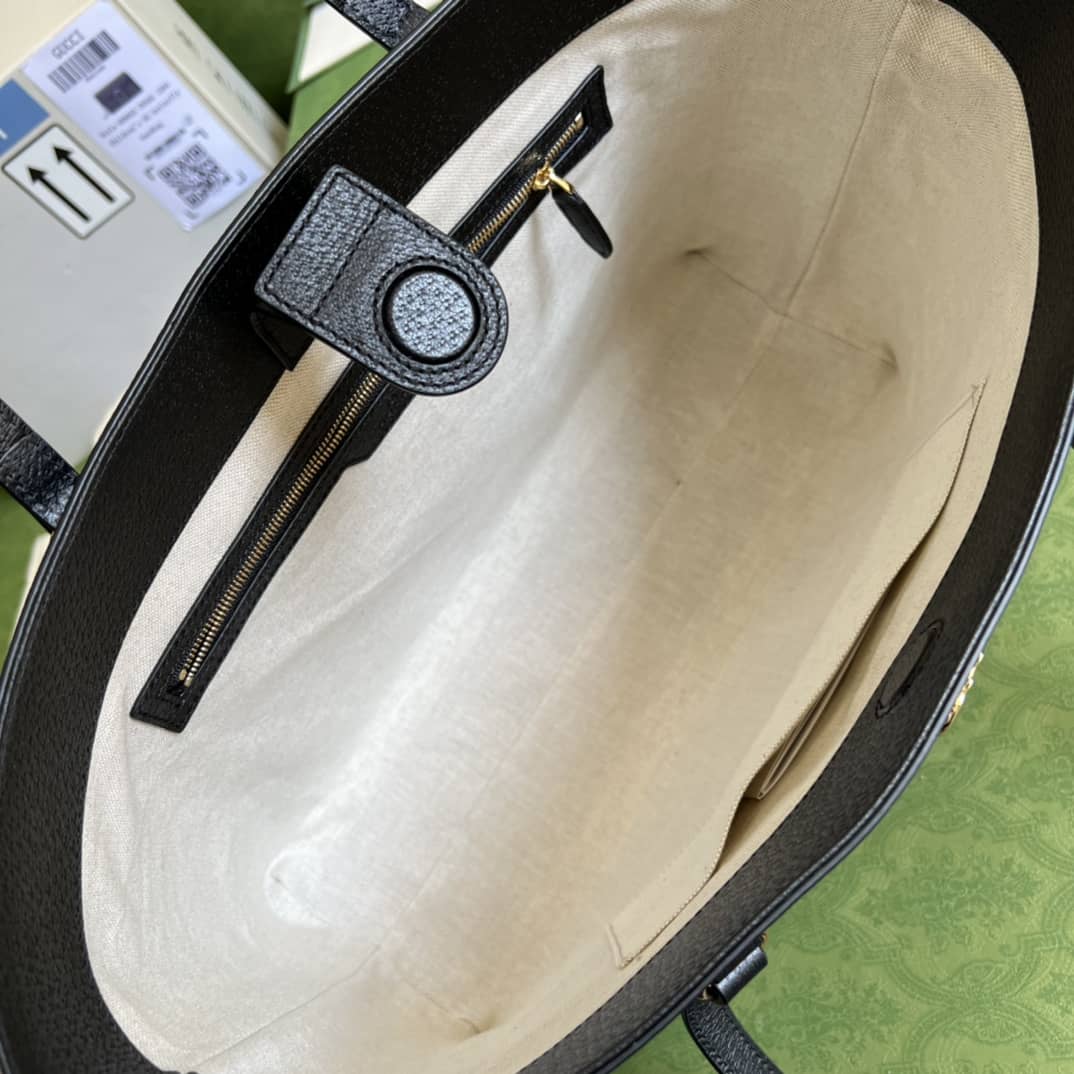 Gvc*1 Ophidia Medium Tote With Web Black 631685 Replica