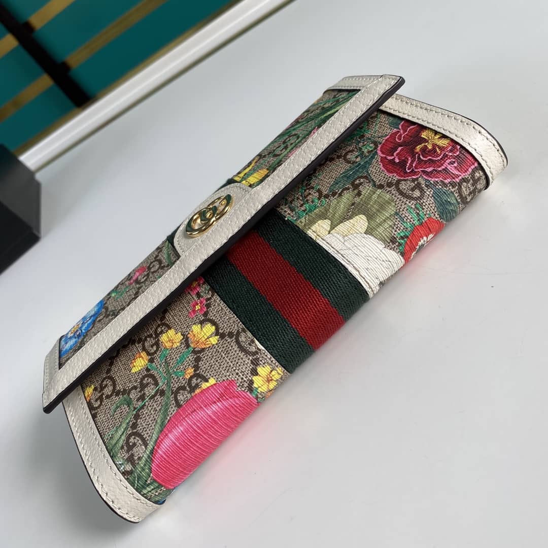 Gvc*1 Flora Print Continental Long Wallet 523153