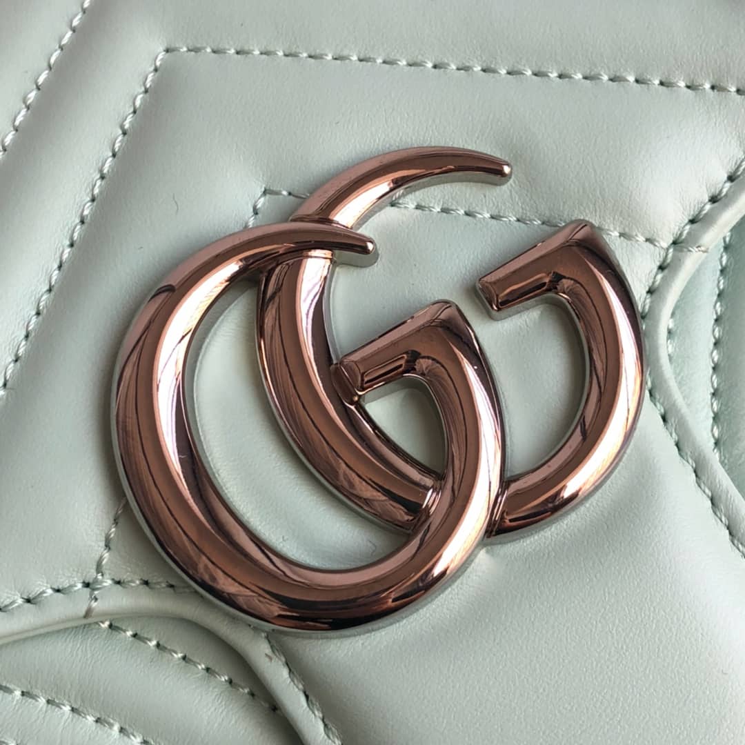 Gvc*1 GG Marmont Matelasse Shoulder Bag Replica Green 443497