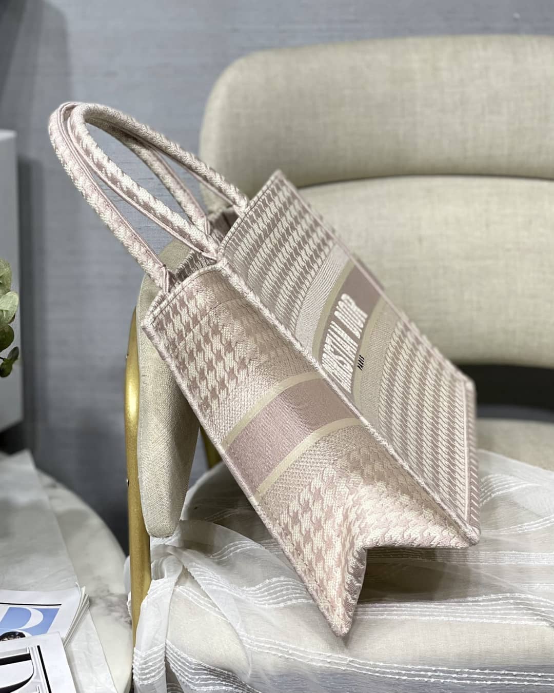 Chr1st1an D10r CD Book Embroidery Replica Tote