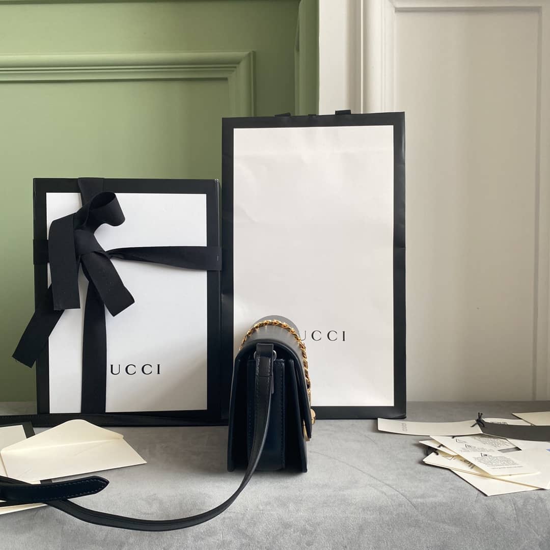 Gvc*1 Ladies Mini Sylvie Shoulder Bag Replica Black 615965