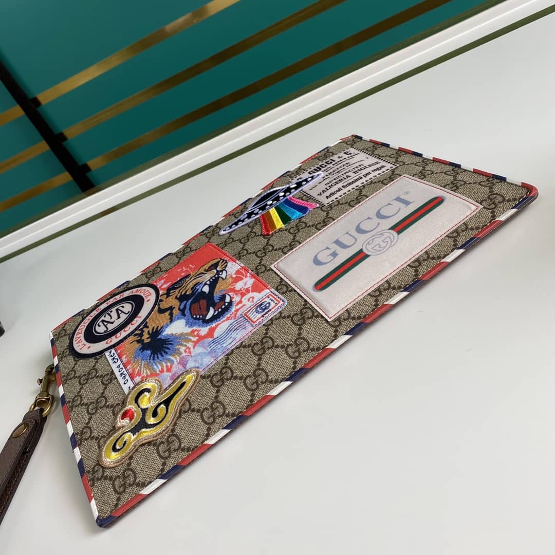 Gvc*1 GG Svp*me Monogram Courrier Zip Pouch Replica 473915