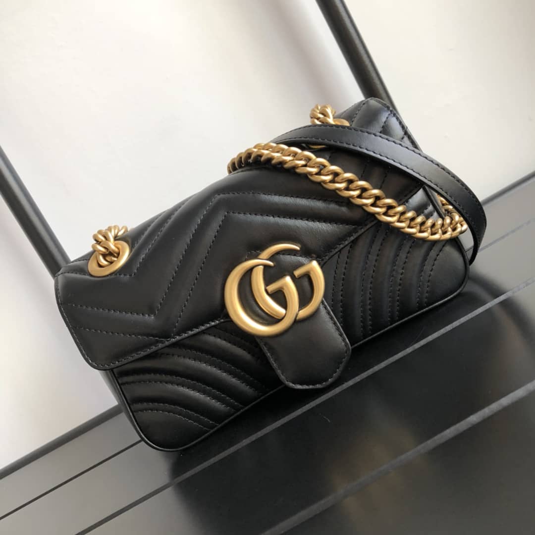 Gvc*1 GG Marmont Mini Matelasse Shoulder Bag Replica Yellow Red 446744