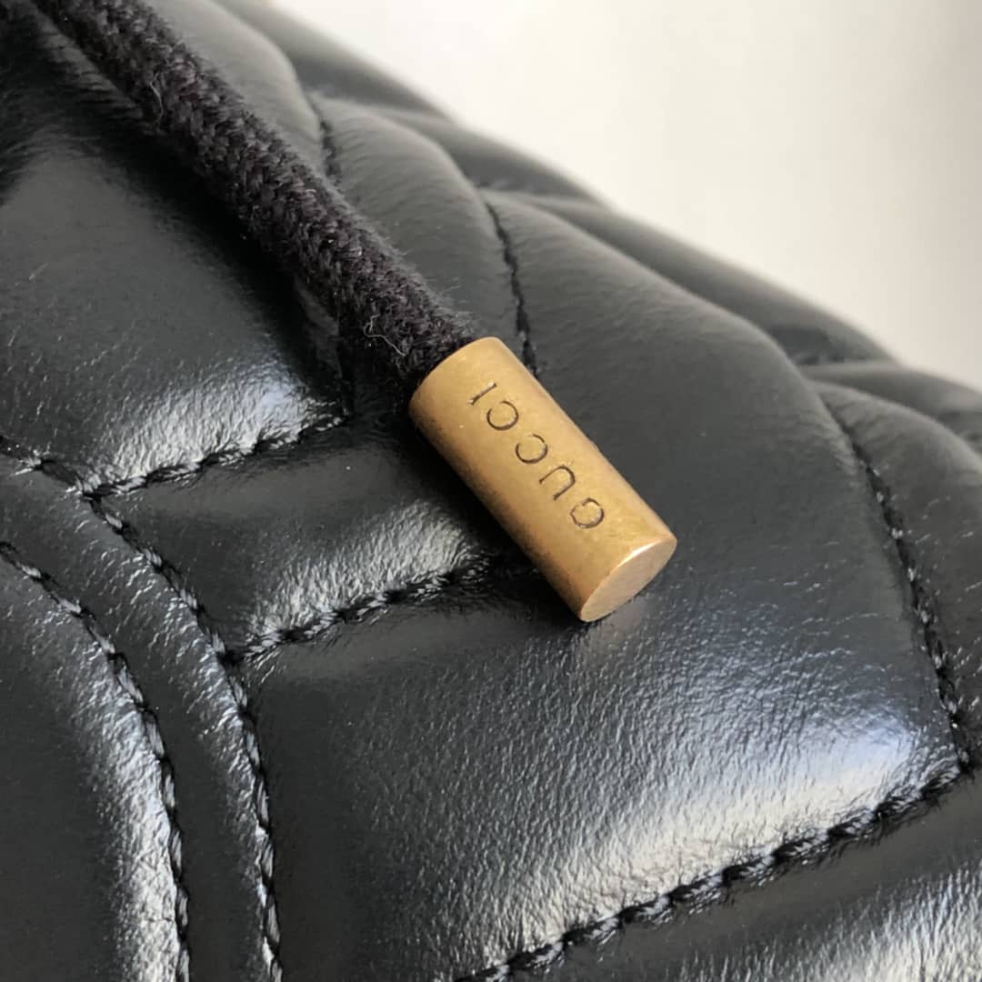 Gvc*1 GG Marmont Mini Bucket Crossbody Bag Replica Black 575163