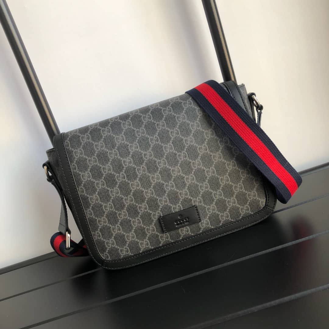 Gvc*1 GG Gvc*1ssima Medium Canvas Crossbody Bag Replica Black 449172