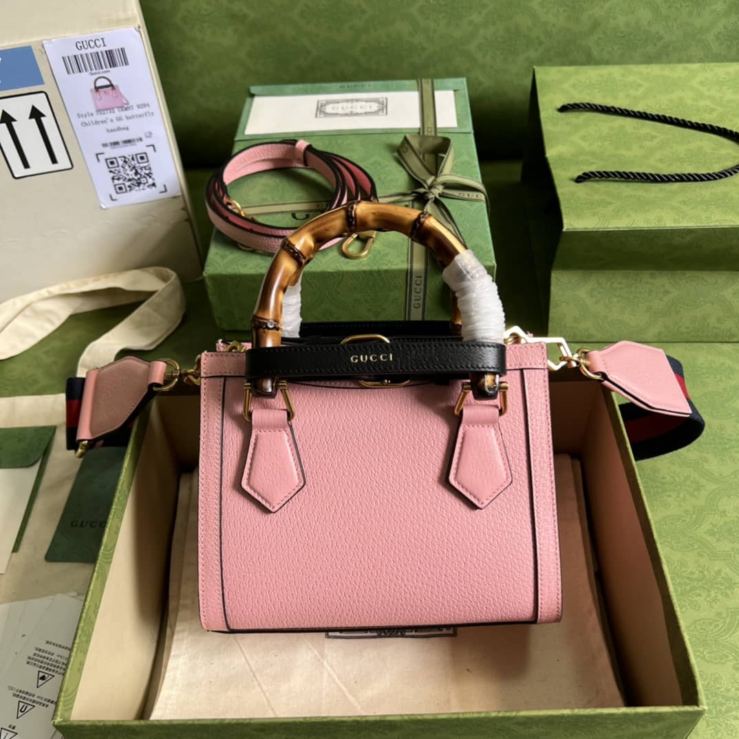 Gvc*1 Diana Mini Tote Pink 702732 Replica Bag