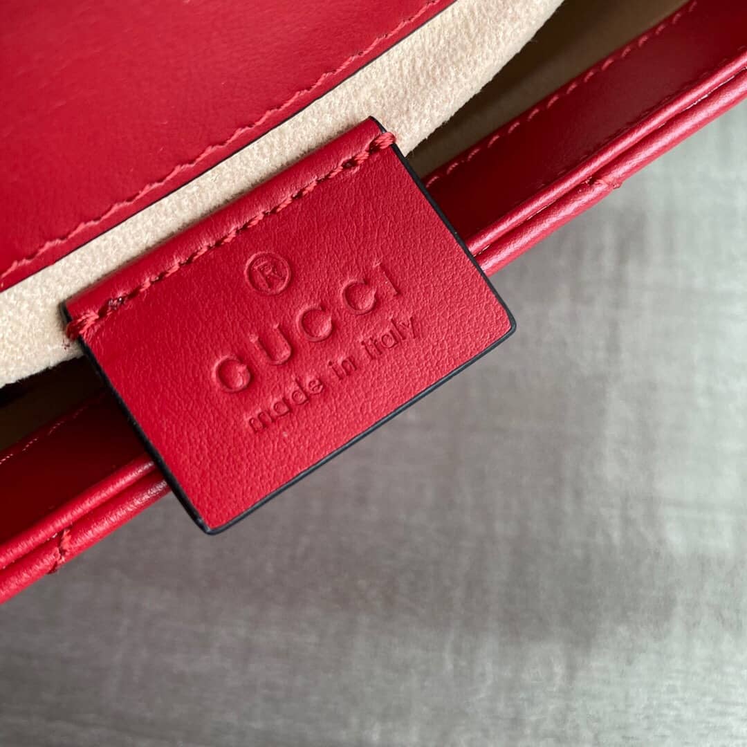 Gvc*1 GG Marmont Matelasse Leather Mini Shoulder Bag Replica Red 476433