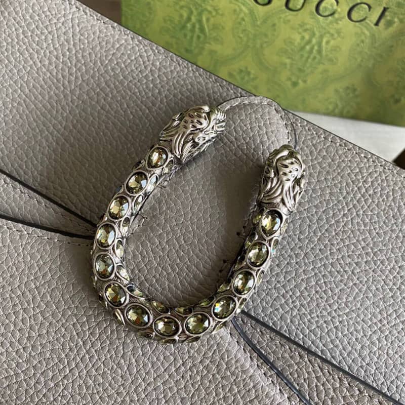 Gvc*1 Dionysus Dupe GG Svp*me Dionysus Chain Replica Shoulder Bag Gray 400249