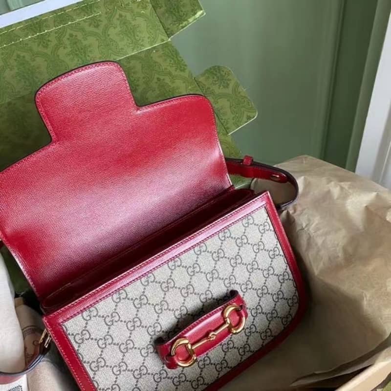 Gvc*1 Horsebit 1955 Shoulder Bag Replica Red 602204