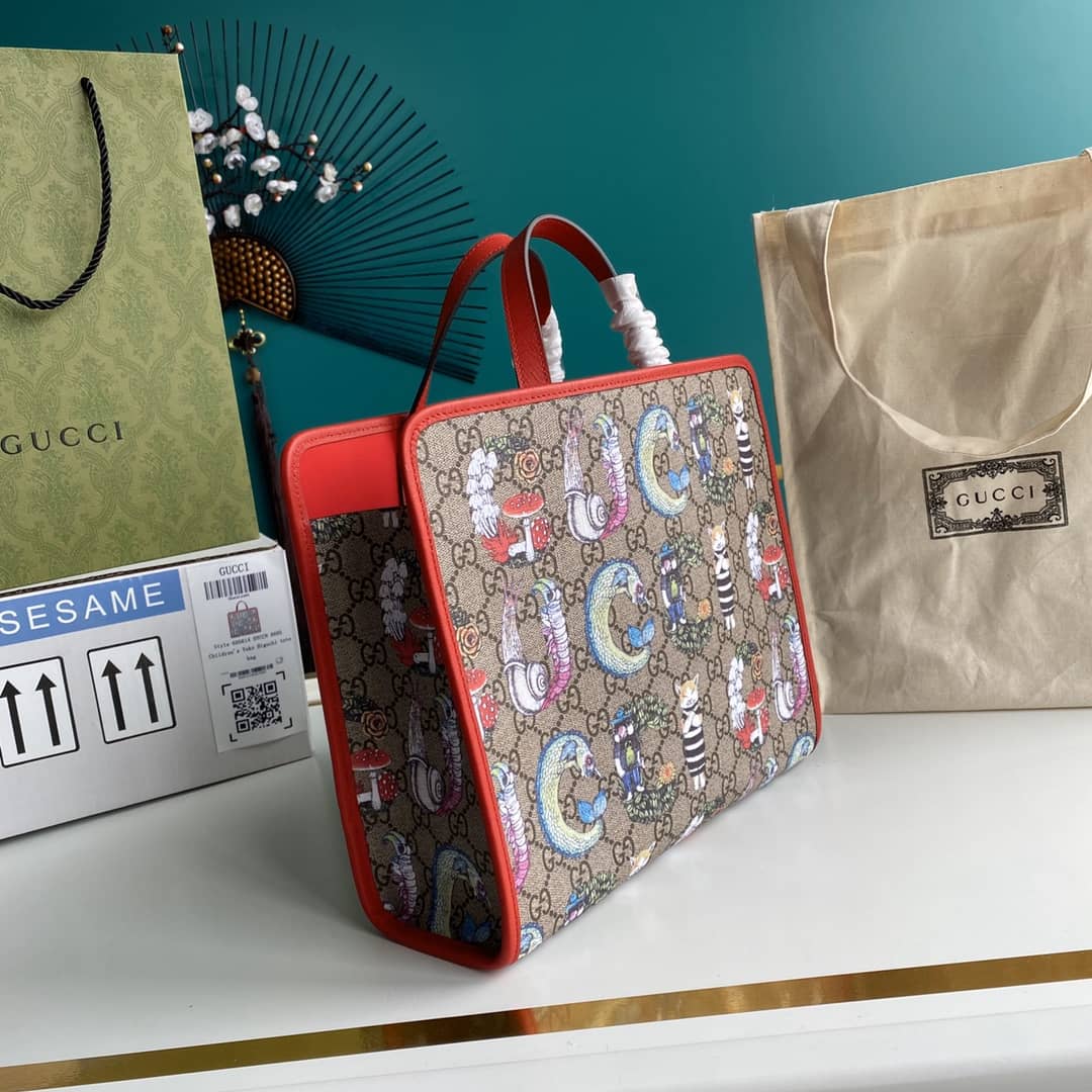 Gvc*1 GG Printed Multicolor Kids Girl Tote Replica 605614