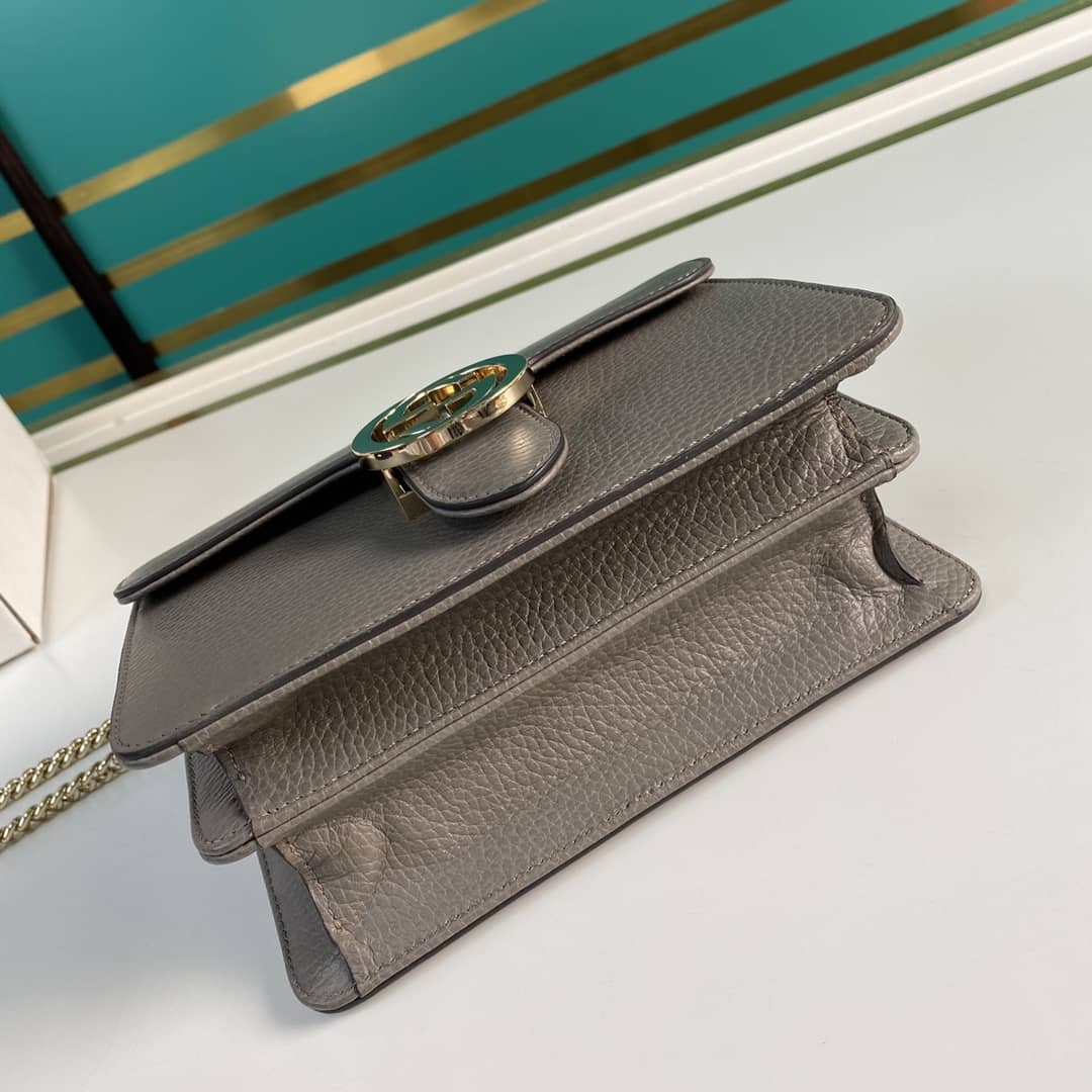 Gvc*1 Interlocking Leather Chain Crossbody Bag Replica 510304