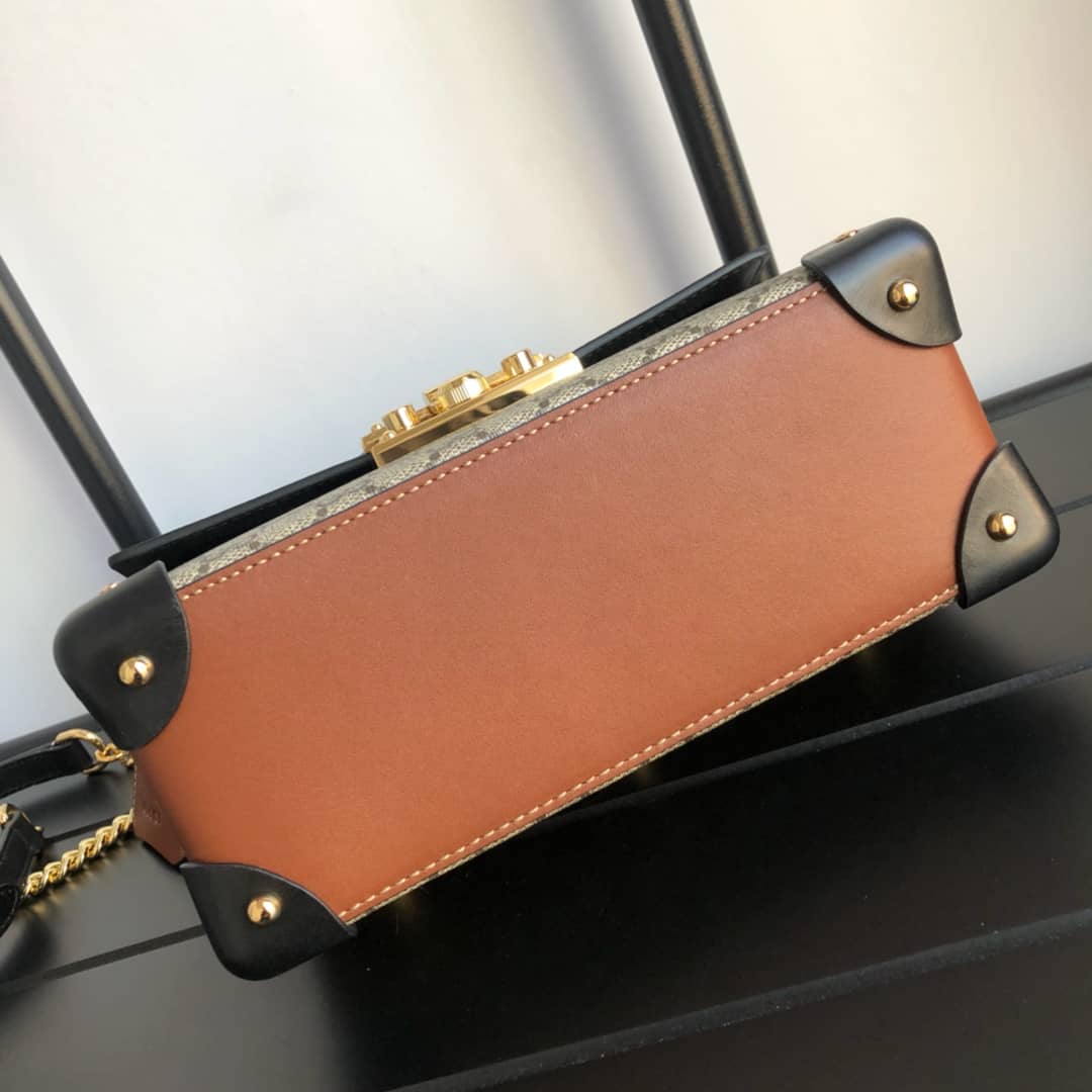 Gvc*1 Padlock GG Small Bamboo Shoulder Bag Replica Brown 603221