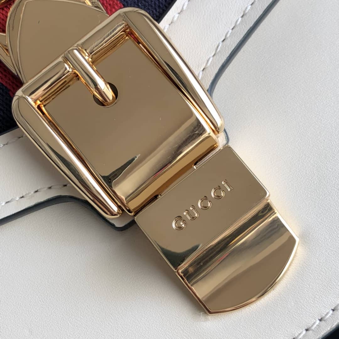 Gvc*1 Sylvie Leather Mini Chain Shoulder Bag Replica White 431666