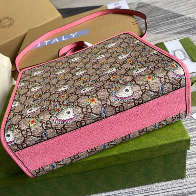 Gvc*1 Svp*me Canvas Children Yuko Higuchi Tote Replica Pink 630542