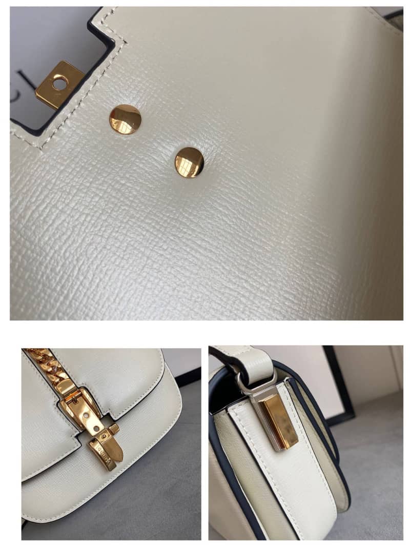 Gvc*1 Ladies Mini Sylvie Shoulder Bag Replica White 615965