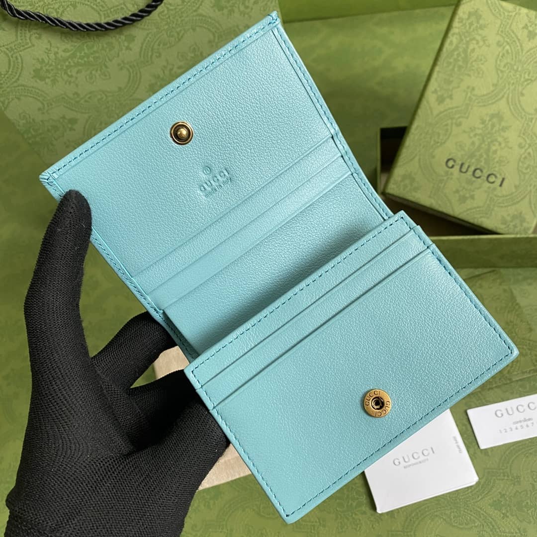 Gvc*1 Diana Leather Card Case Wallet Replica 658244