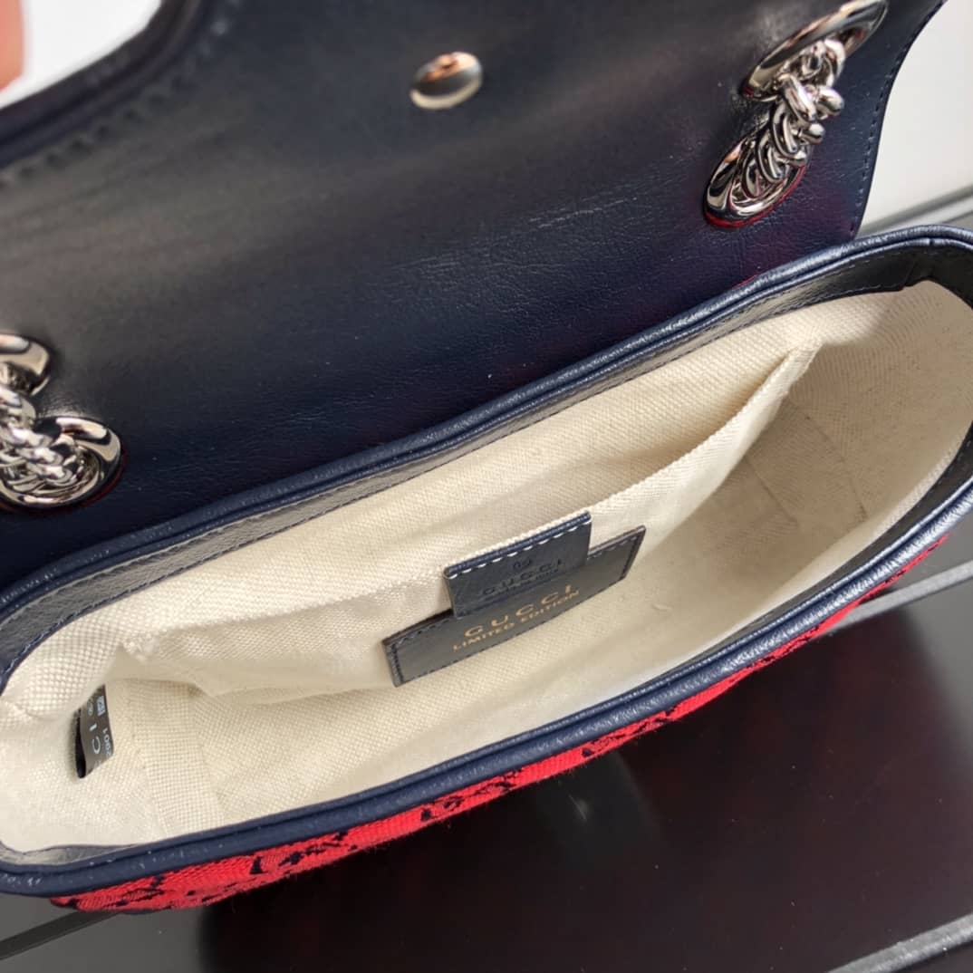 Gvc*1 GG Marmont Mini Matelasse Shoulder Bag Replica Red 446744