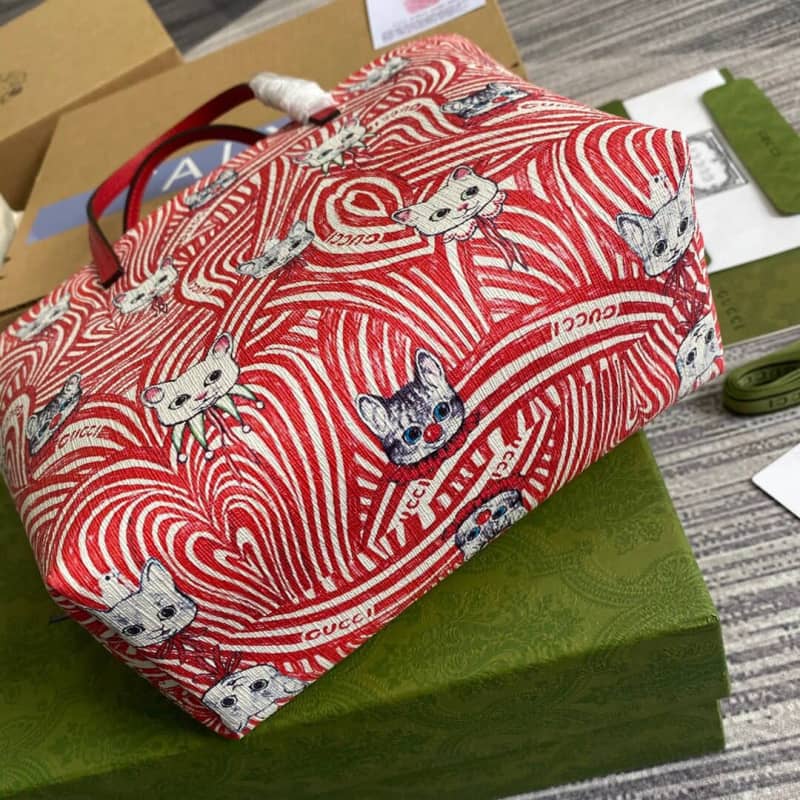 Gvc*1 Children GG Svp*me Canvas Replica Tote Red 410812