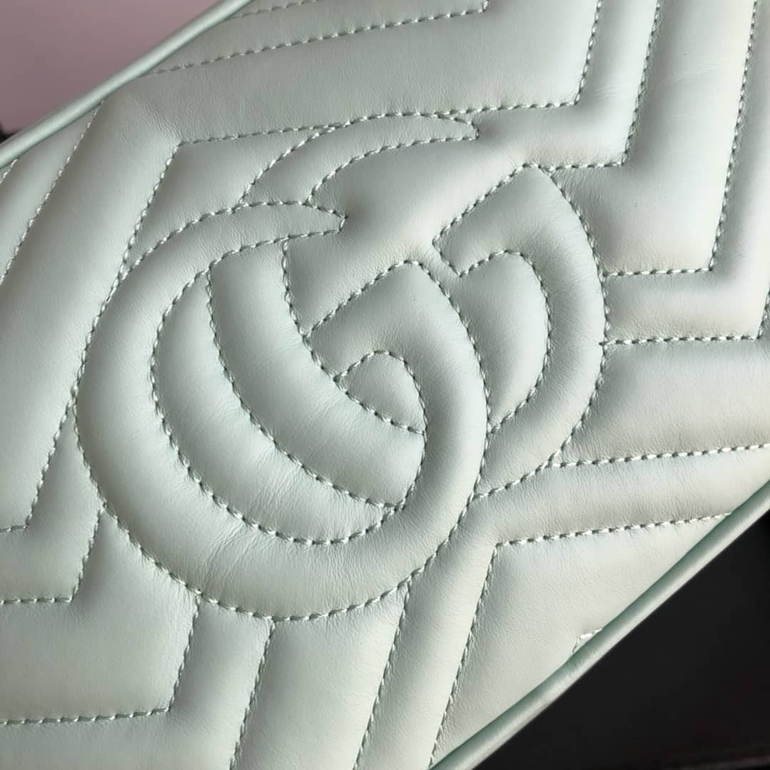 Gvc*1 Handbag Dupes GG Marmont Small Shoulder Handbag Camera Bag Replica Green 447632