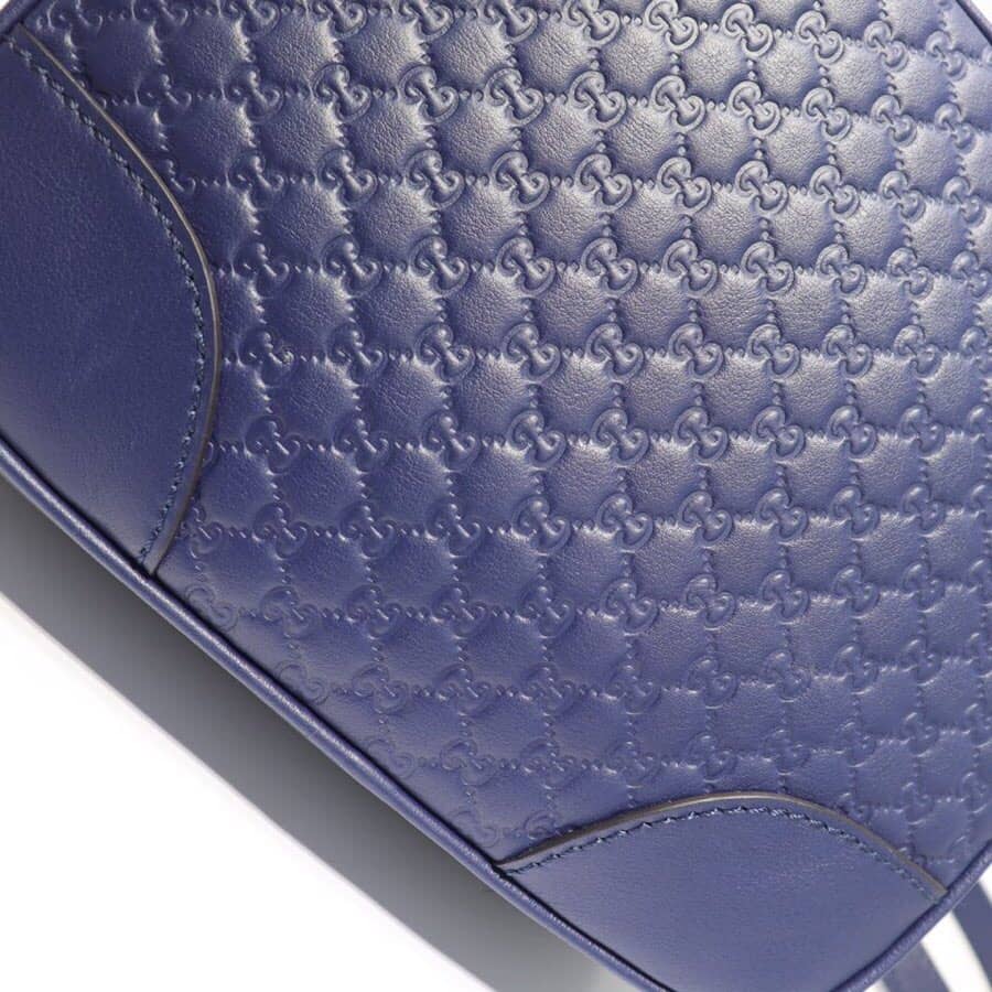 Gvc*1 Bree Gvc*1ssima GG Leather Canvas Camera Bag Replica Blue 449413