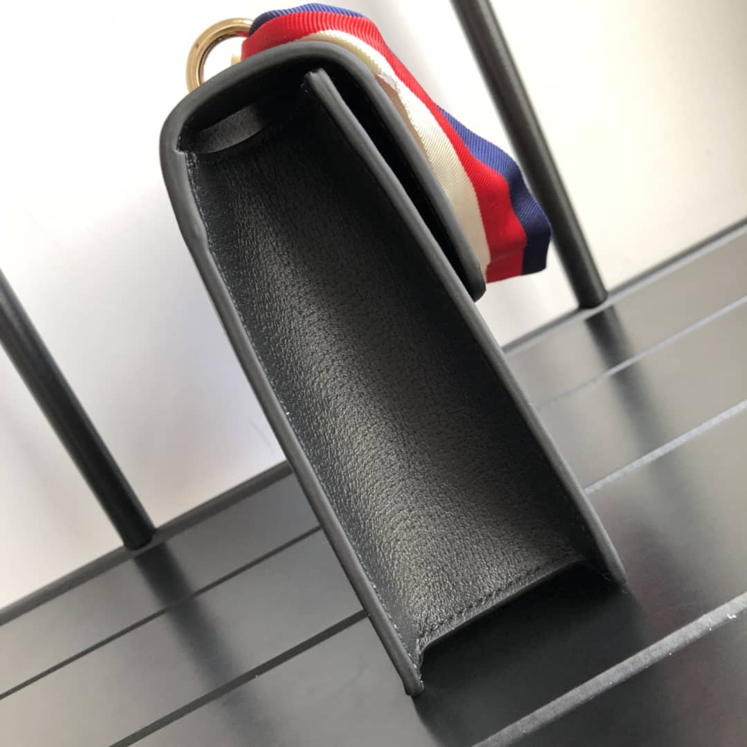 Gvc*1 Sylvie Small Leather Shoulder Bag Replica Black 524405