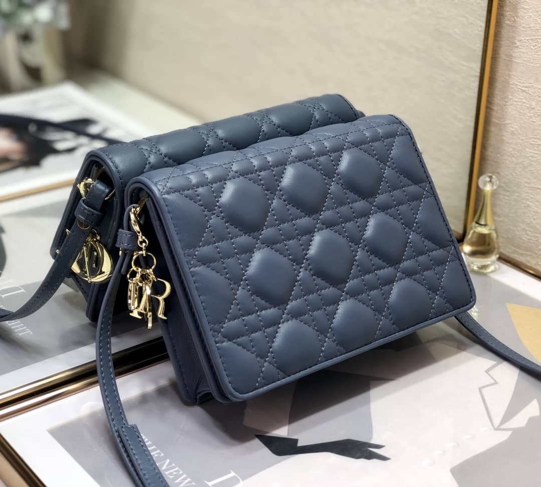 Lady D10r Dupe Cannage Calfskin Pouch