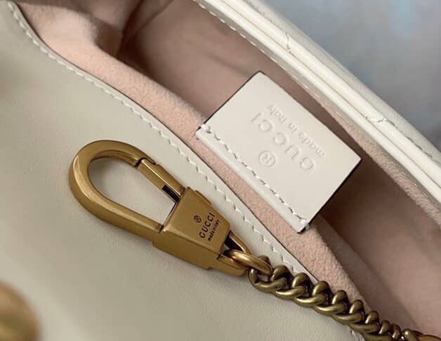 Gvc*1 GG Marmont Matelasse Leather Mini Shoulder Bag Replica White 476433