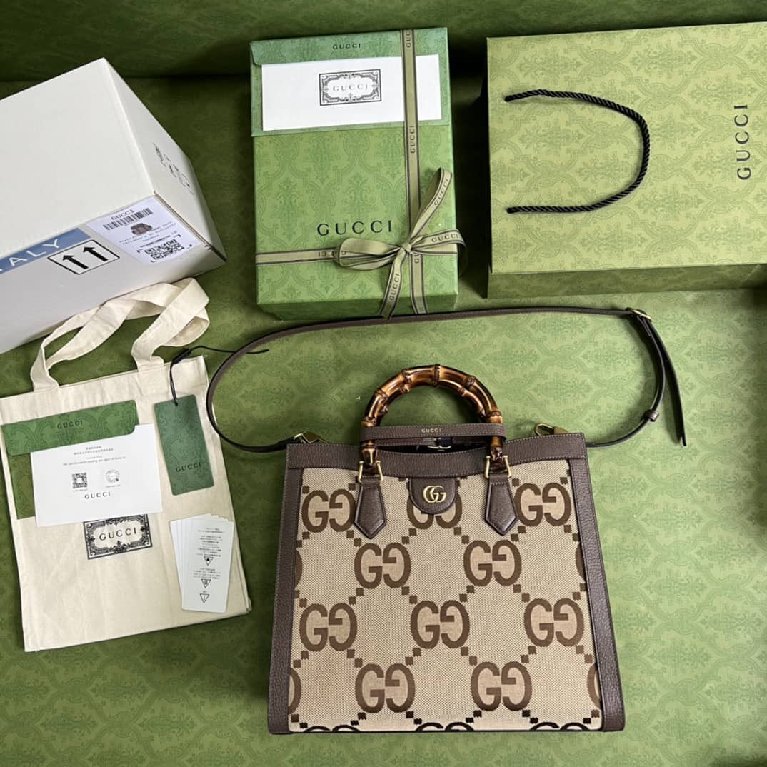 Gvc*1 Diana Medium Tote Bamboo 655658 Replica Bag
