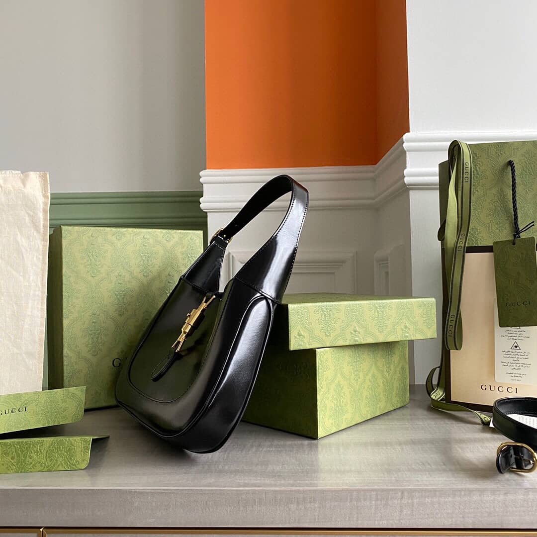 Gvc*1 GG Jackie 1961 Small Hobo Shoulder Bag Replica Black 636709