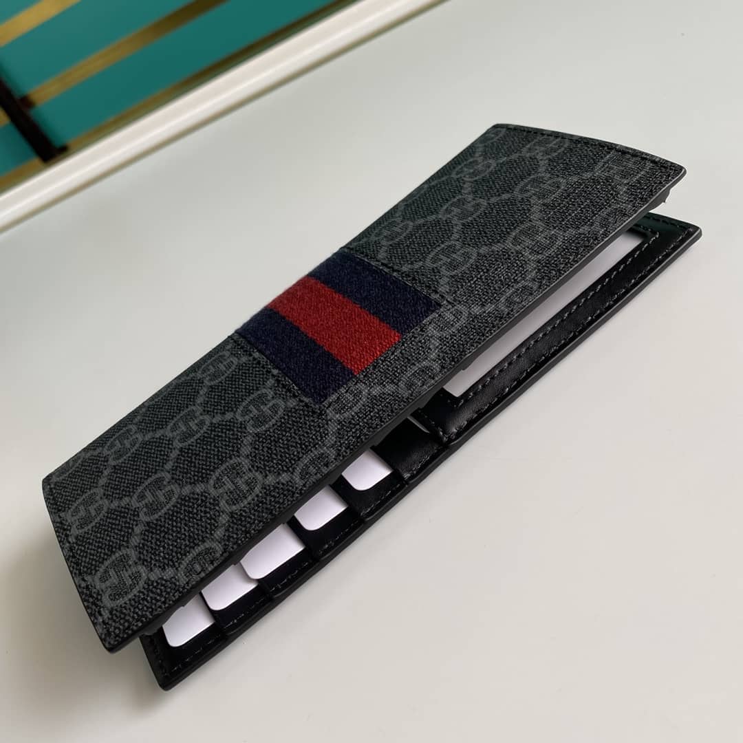 Gvc*1 Bill PVC Leather Long Wallet Replica 408836