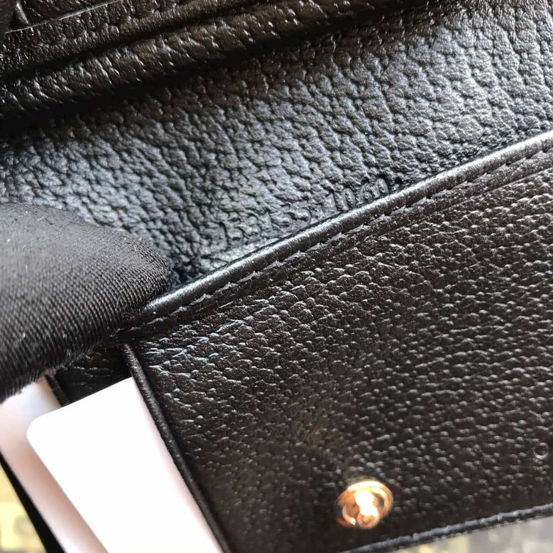 Gvc*1 Padlock Bee Star Print Calfskin Wallet Replica 453155