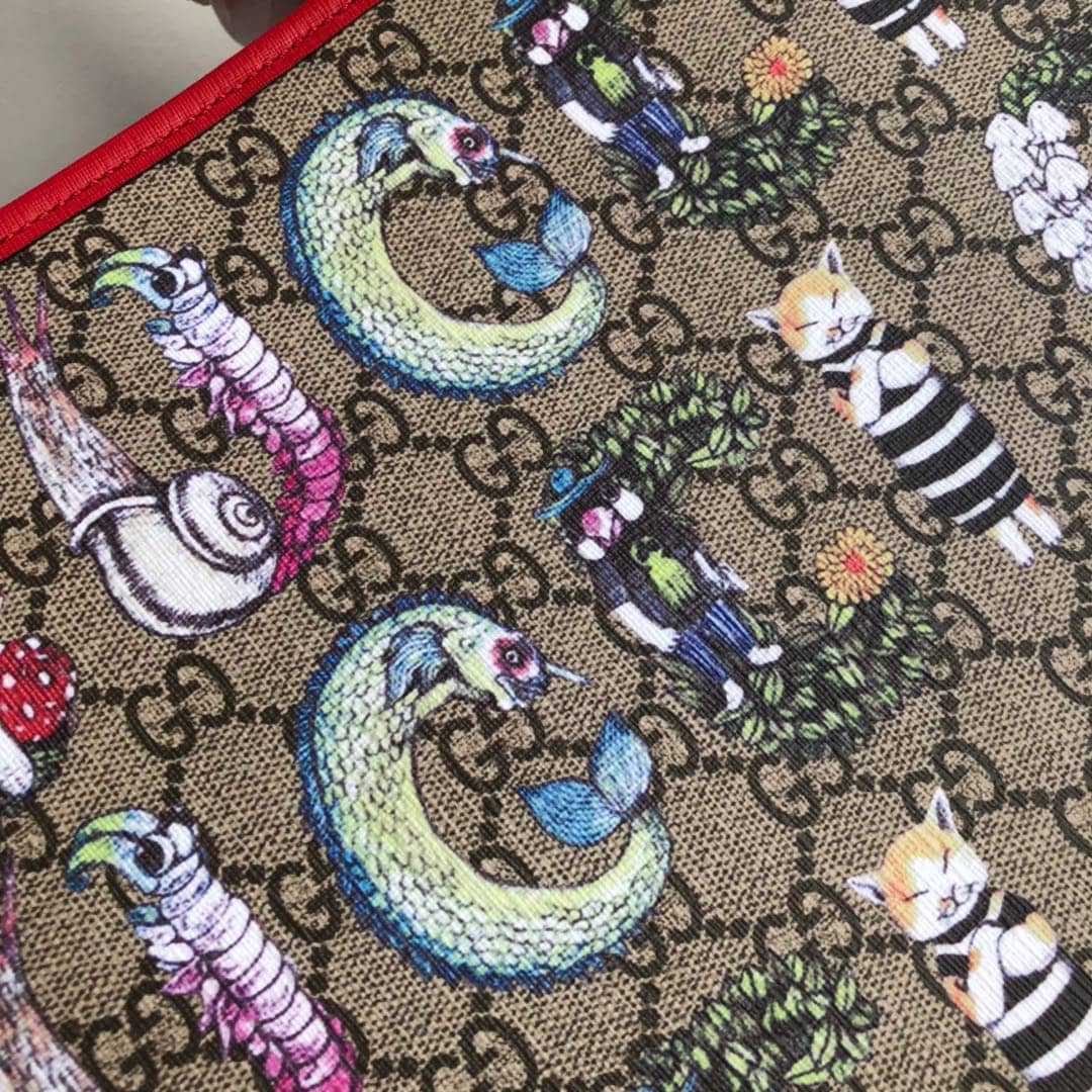 Gvc*1 GG Svp*me Kids Girl Tote Replica Red 605614