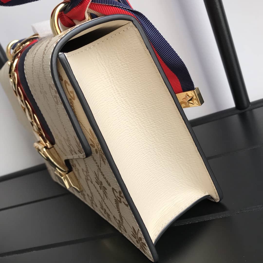 Gvc*1 Sylvie Small Leather Shoulder Bag Replica Beige 524405