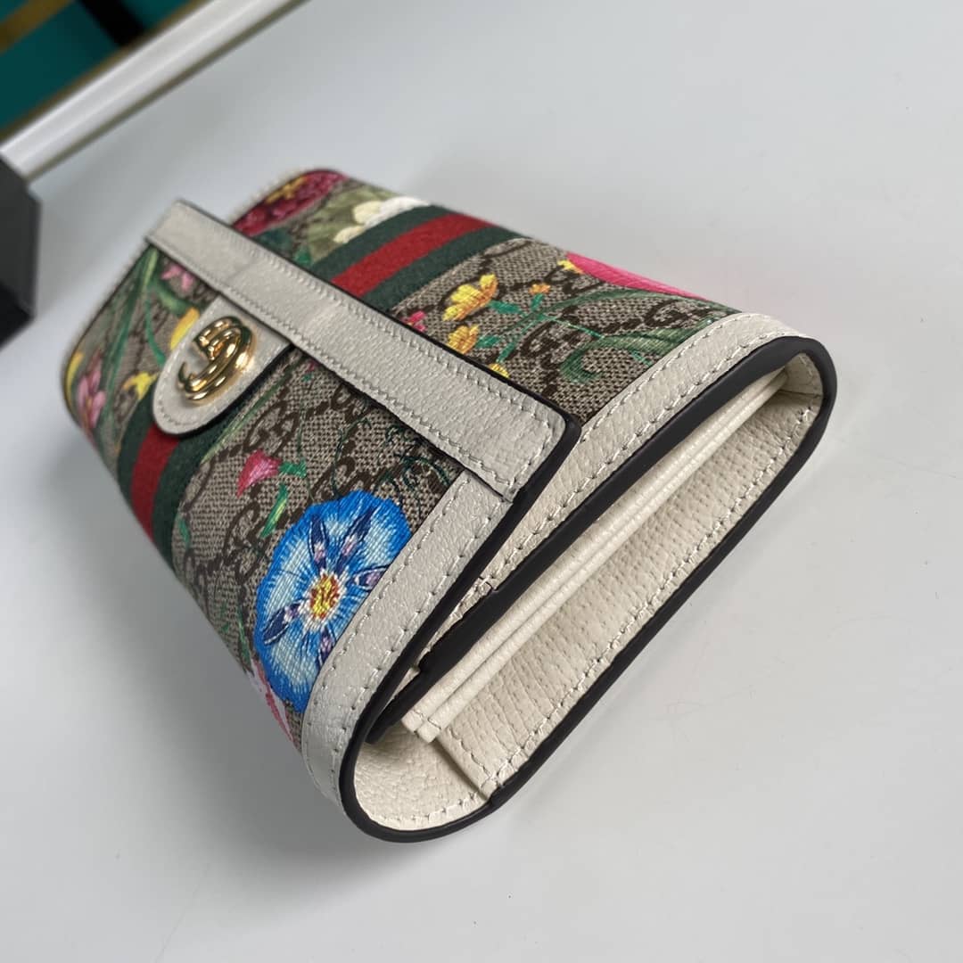 Gvc*1 Flora Print Continental Long Wallet 523153