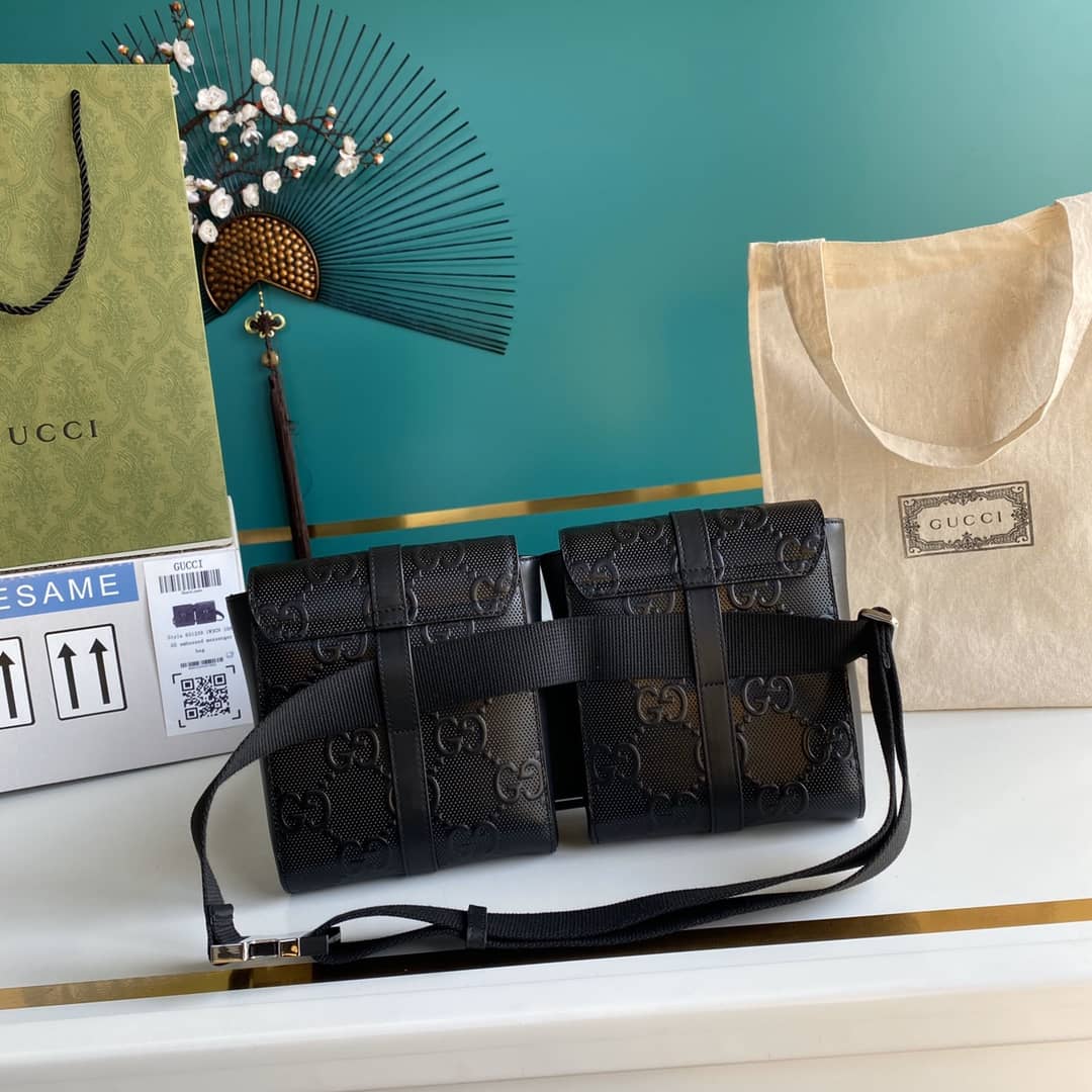 Gvc*1 GG Emboss Waist Body Bag Replica 631339