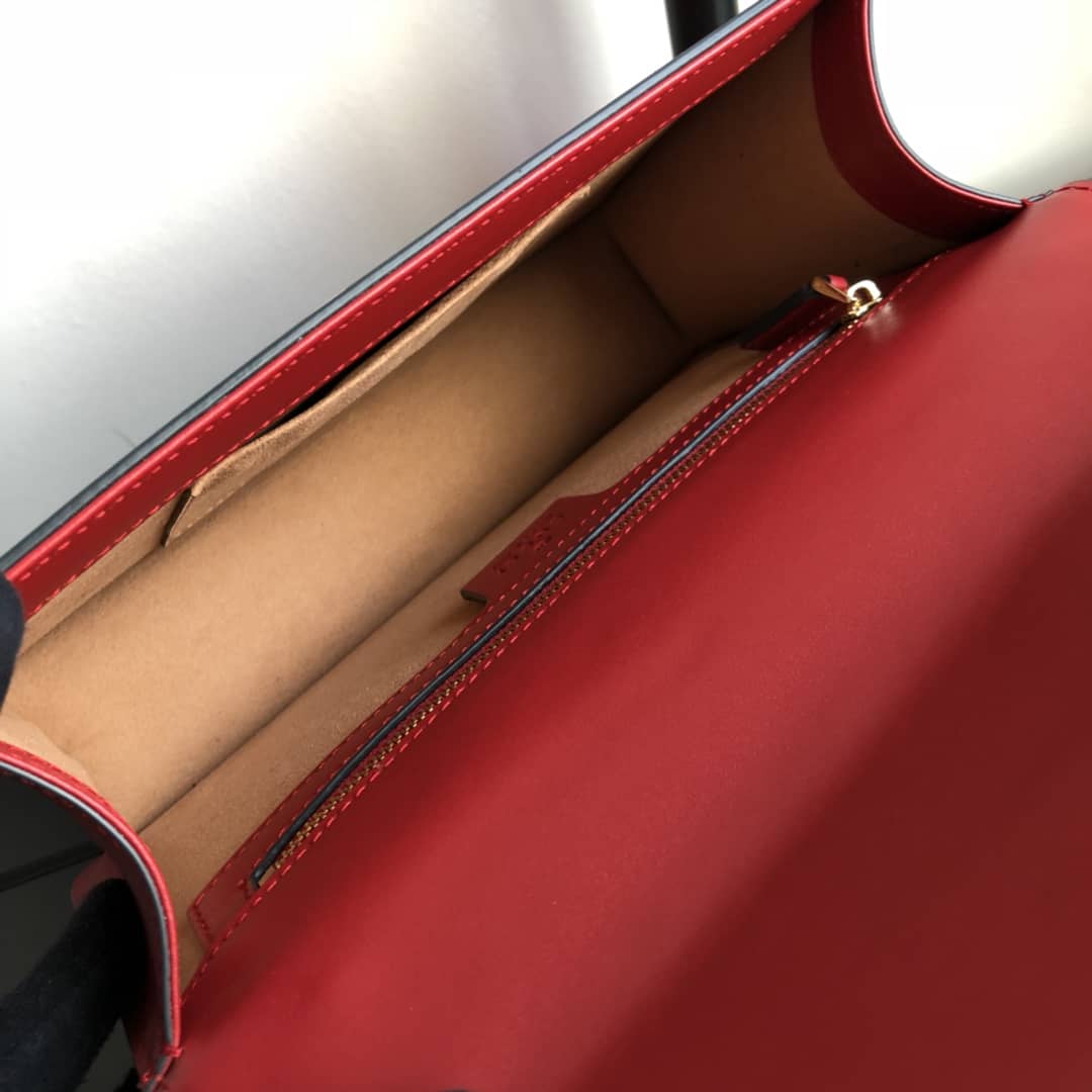 Gvc*1 Sylvie Small Leather Shoulder Bag Replica Red 421882