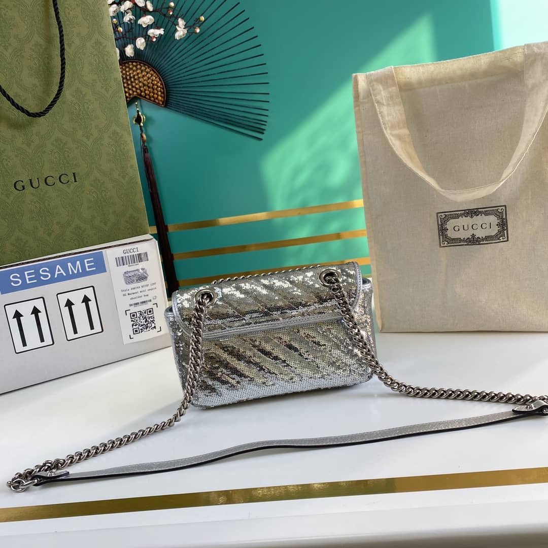 Gvc*1 Marmont GG Matelasse Leather Mini Shoulder Bag Replica 446744