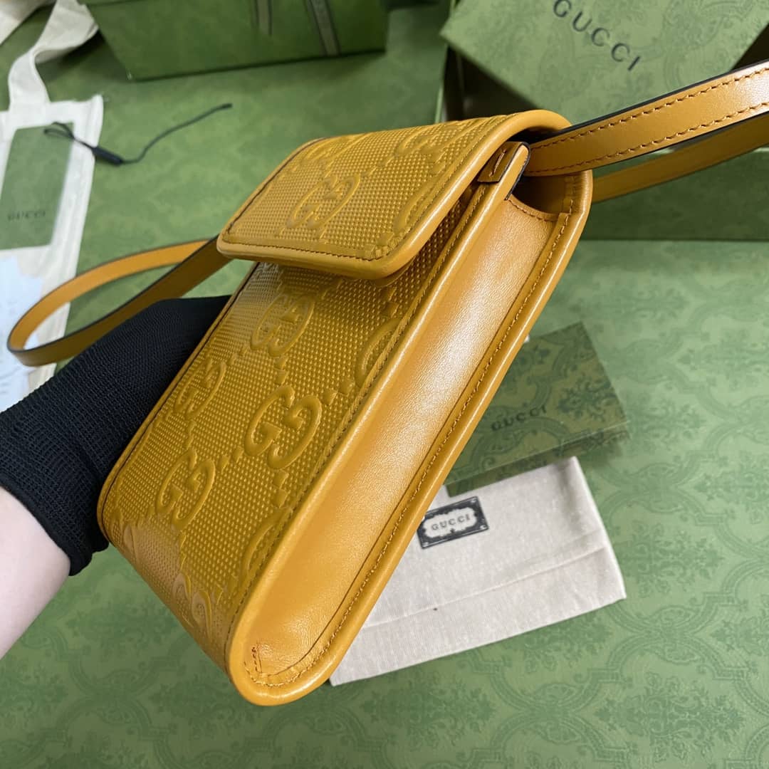 Gvc*1 GG Embossed Mini Phone Bag Replica 625571
