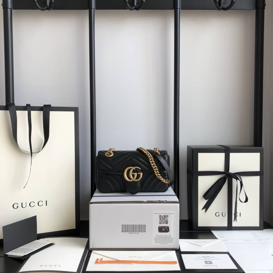 Gvc*1 GG Marmont Mini Matelasse Shoulder Bag Replica Yellow Red 446744