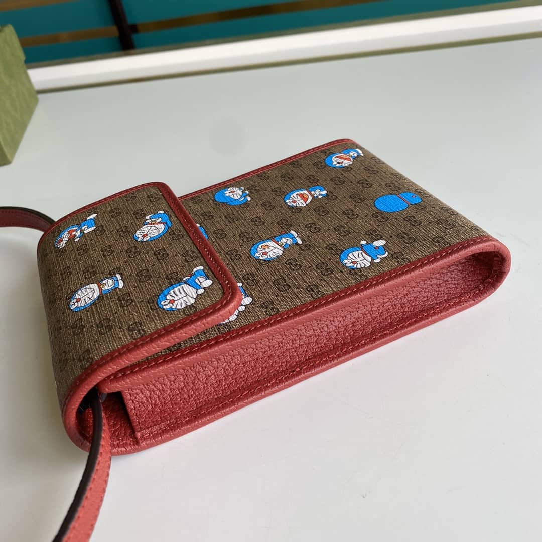 Gvc*1 X Doraemon Mini Canvas Phone Bag Replica 647805