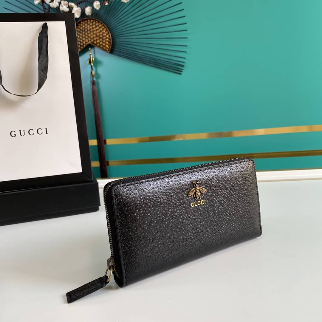 Gvc*1 Animalier Leather Zip Around Wallet 523667 Replica