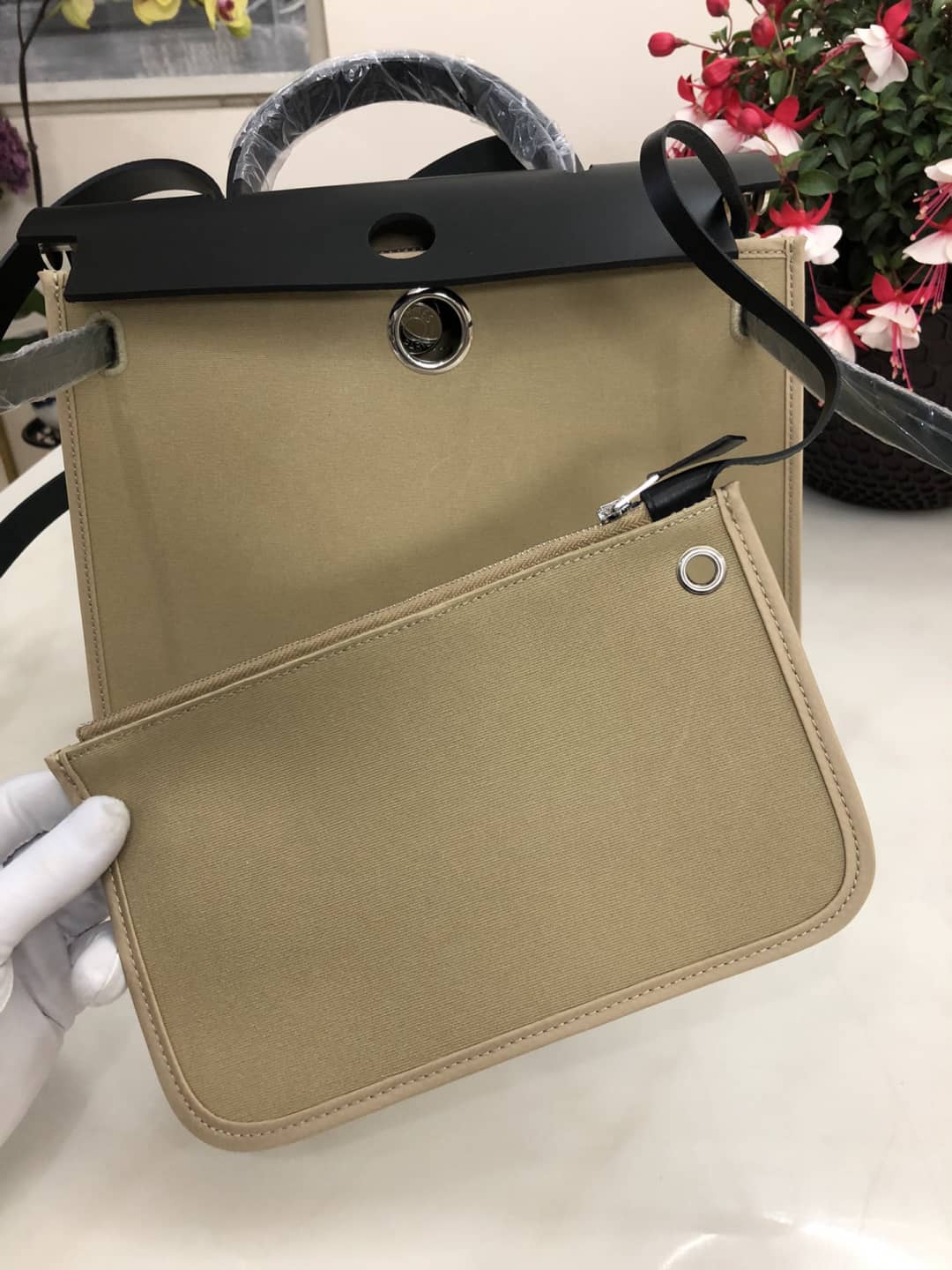 H**me5 Bag Replica 31 Canvas Leather  HerBag