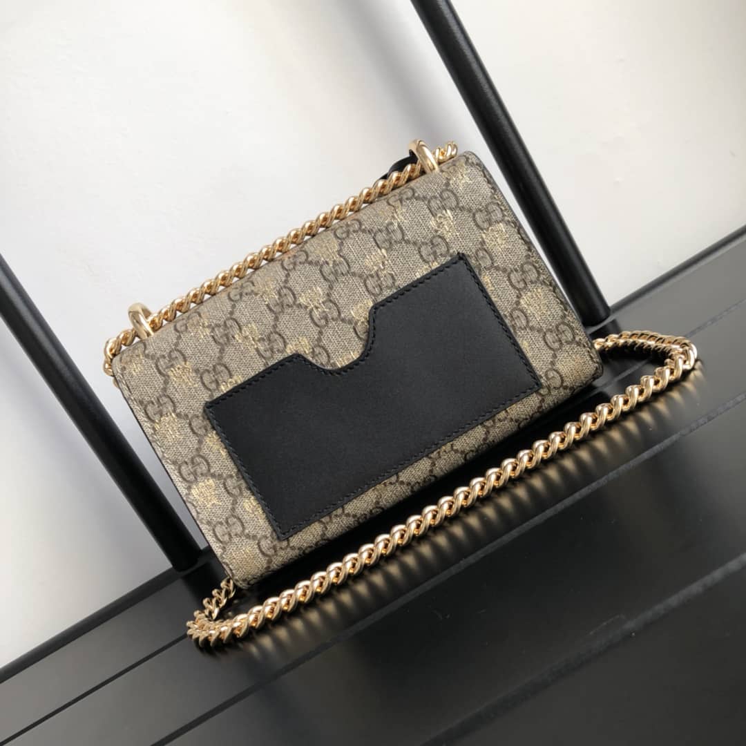 Gvc*1 Padlock Small GG Chain Shoulder Bag Replica Brown 409487